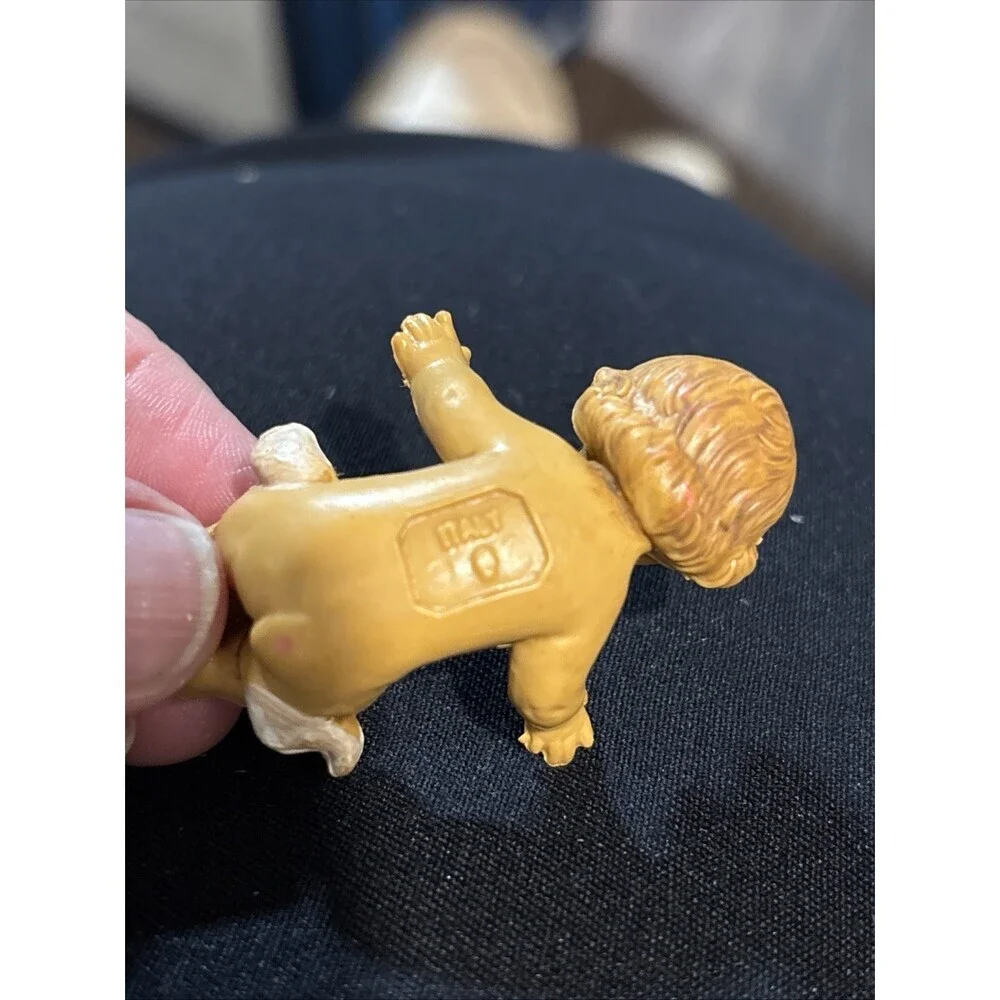 Vintage Nativity 1965 Holland Mold Mary Joseph Manger With Fontanini Baby Jesus
